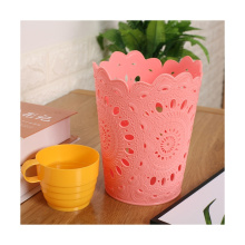 Lace Wastebasket Wire Rubbish Bin Plastic Waste Paper Basket Without Lid For Sale